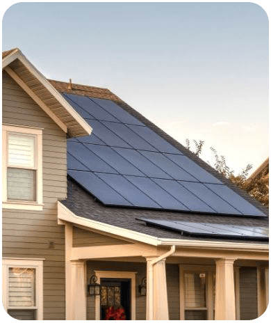 solar panels installed on residential home